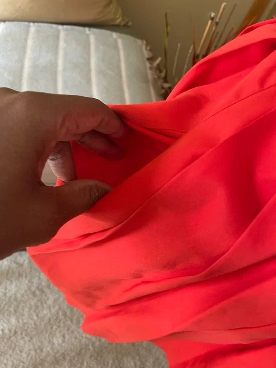 Brooks Brothers Vibrant Orange-Red Midi Button-Front Skirt -EUC - Picture 7 of 11